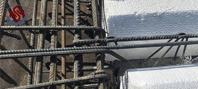 نحوه نصب میلگرد ممان منفی