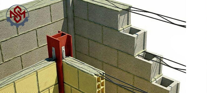 نحوه استفاده از میلگرد بستر در وال پست